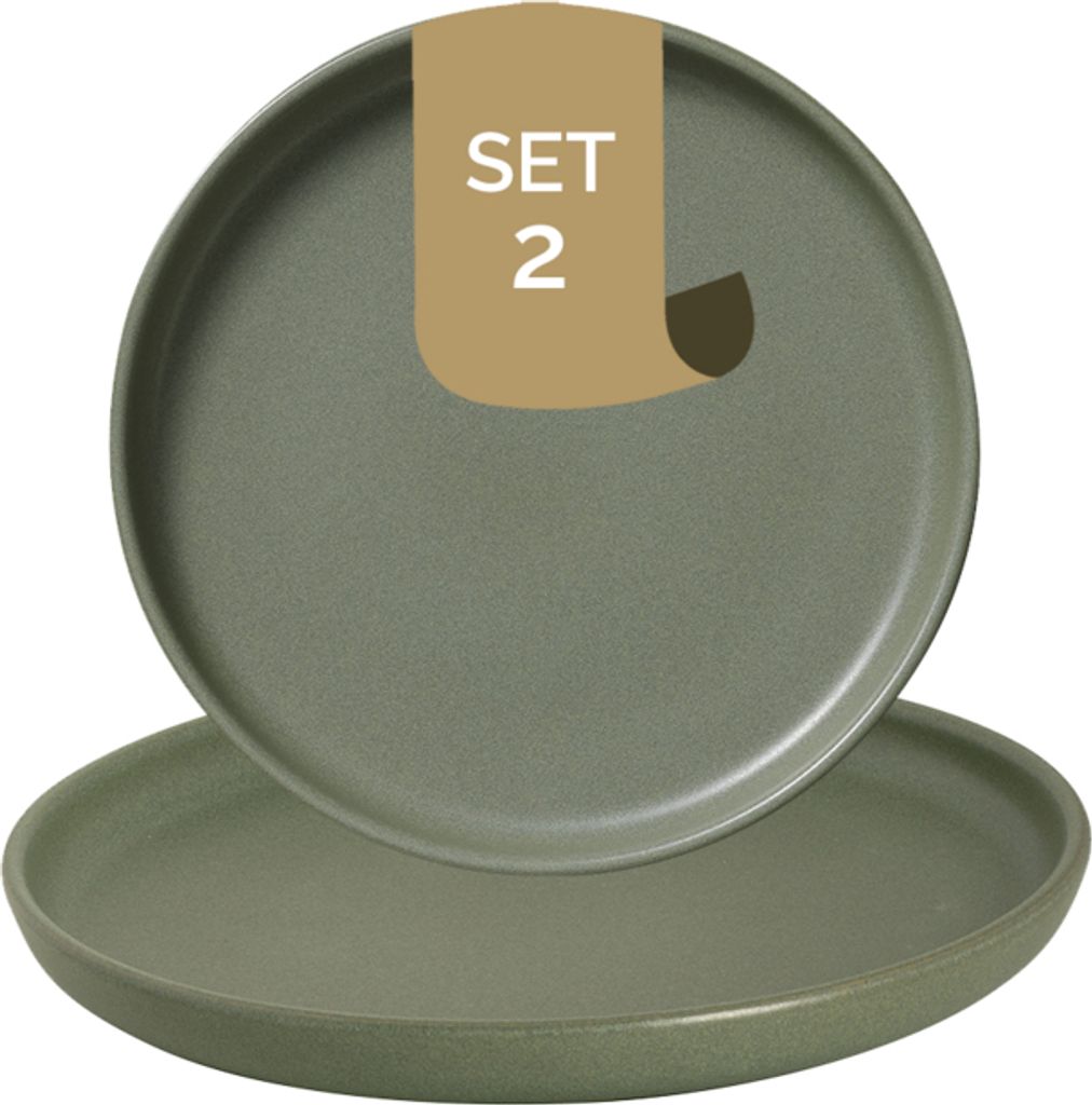 Palmer Sandy Loam, Teller flach, Ø 22 cm, 2 Stück, grün Produktbild 