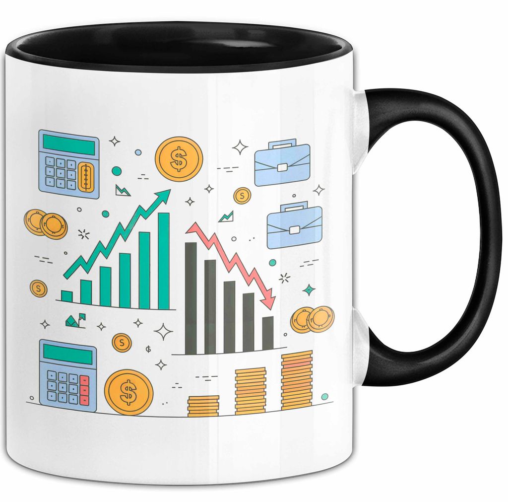 Ökonom Tasse Geschenkidee für Marktanalysten (Schwarz)