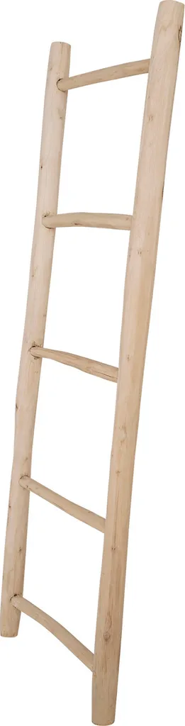 Échelle décorative Teala en bois naturel - Échelle porte-serviettes chic