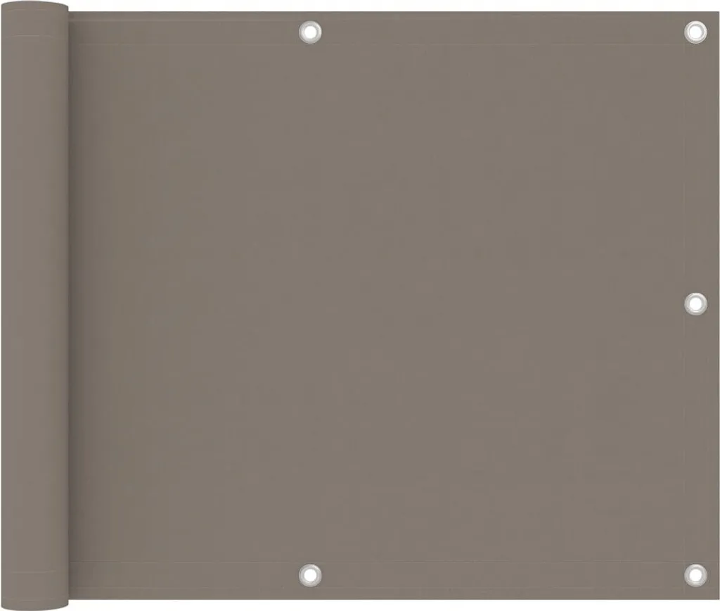 Paravento Balcone Taupe 75x500 cm Tessuto Oxford - Protezione Privacy