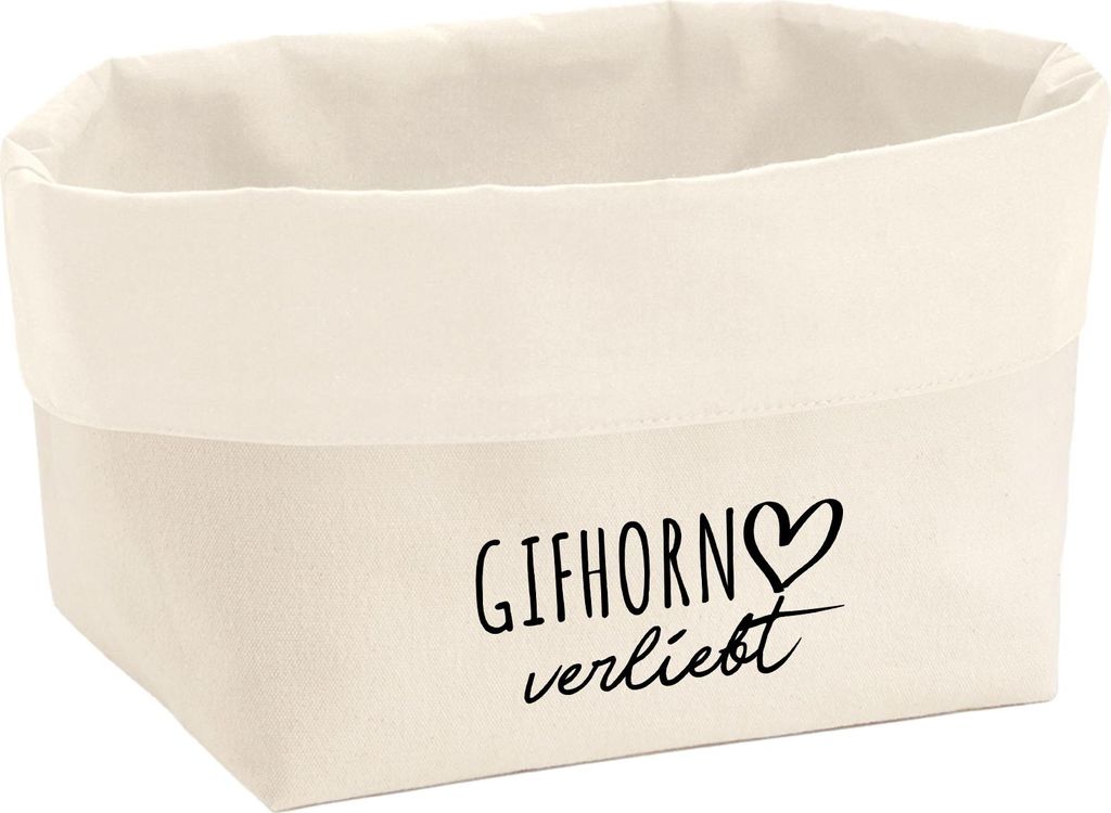 Huuraa Organizer Gifhorn verliebt 8 Liter Large Canvas Baumwolle Utensilo Geschenkidee