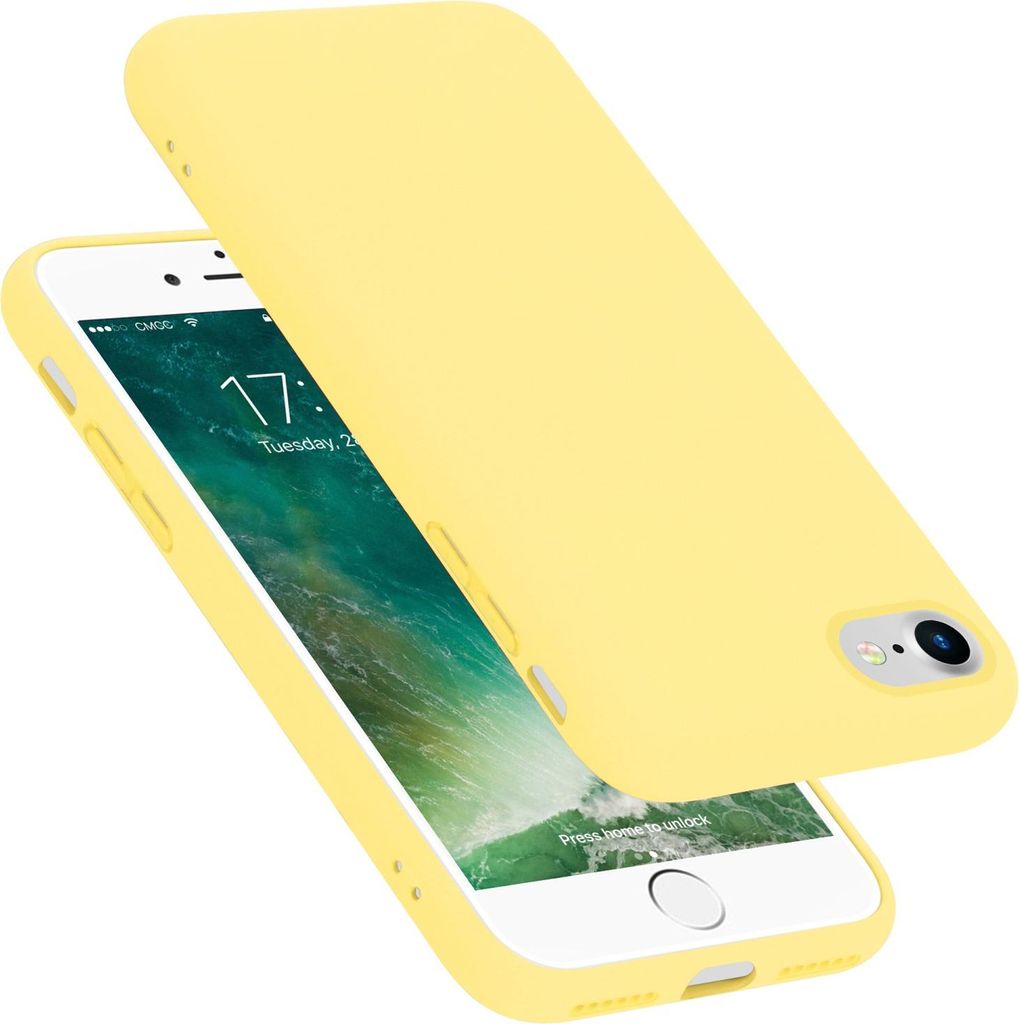 Cadorabo Schutzhülle für Apple iPhone 7 / 7S / 8 / SE 2020 Hülle in Gelb Handyhülle Case Cover TPU Etui