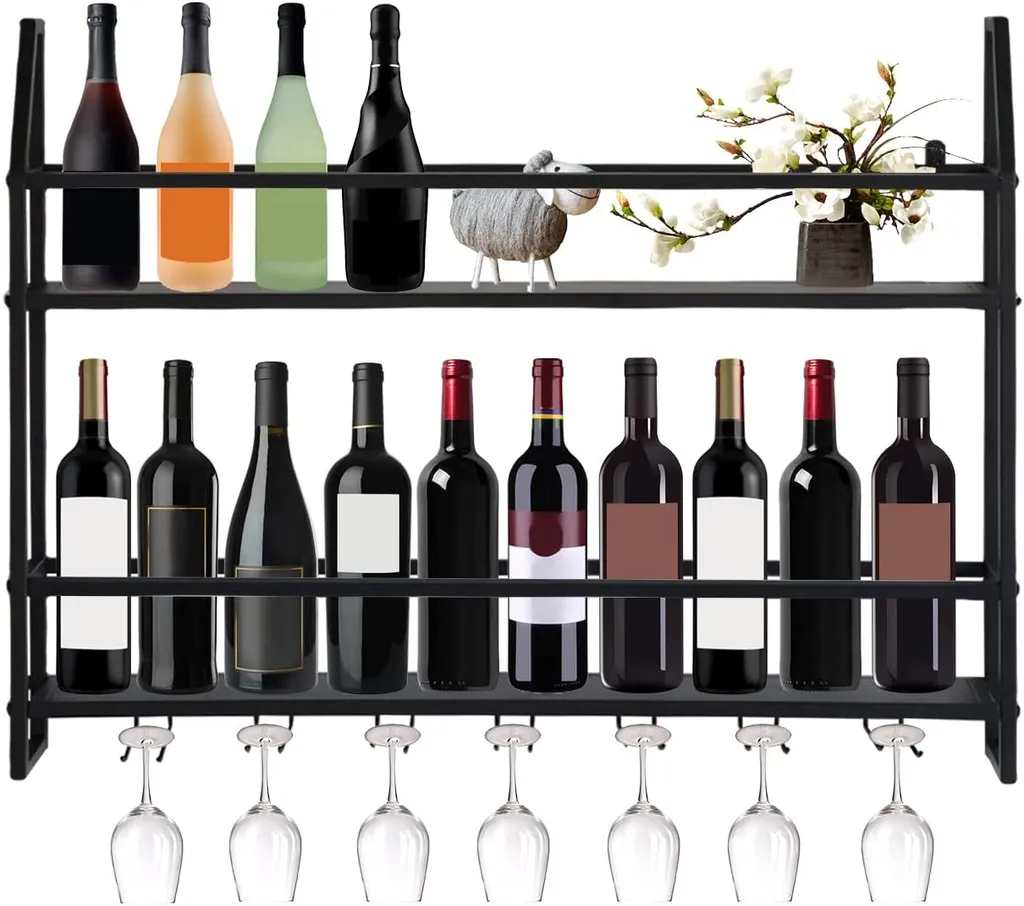 Étagère murale vin fini les verres cassés avec ce support sécurisé