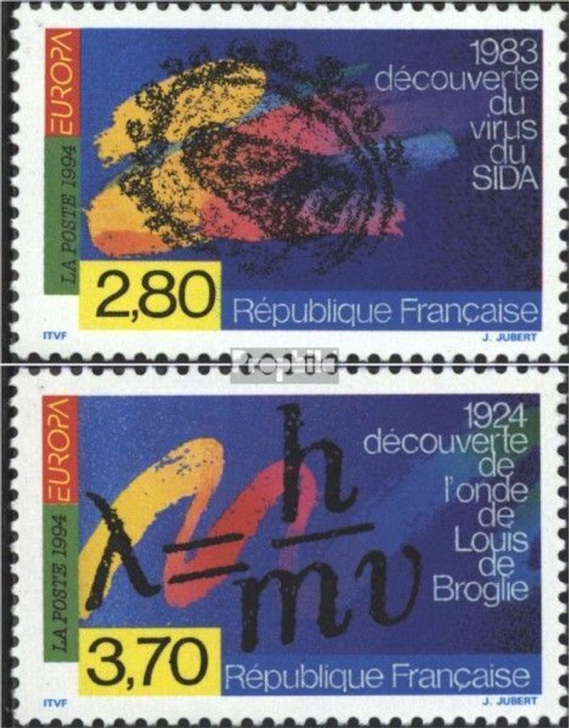 Briefmarken Frankreich 1994 Mi 3021-3022 (kompl.Ausg.) postfrisch Europamarken