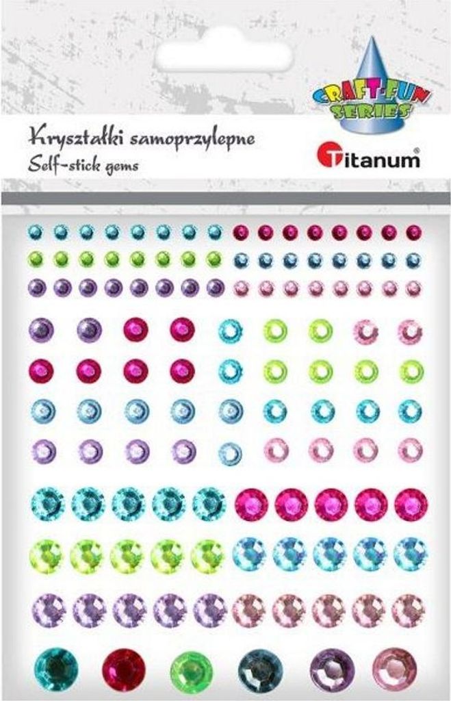Selbstklebende Farbkristalle 120 Stück Titanum