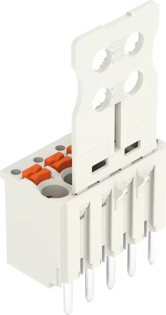 WAGO 1-Leiter-THT-Federleiste, gerade;Drücker;Push-in CAGE CLAMP ;lichtgrau 2091-1155