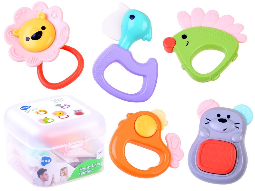 10-teiliges Baby Rassel Set - BPA-frei Silikon Beißringe Für 0-9 Monate