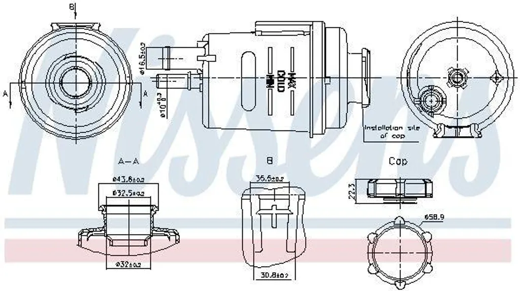 Vase d'expansion pour réparer le refroidissement de la MONDEO