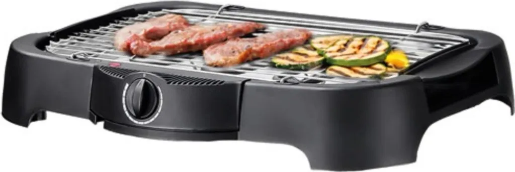 Barbecue électrique facile à nettoyer avec grande surface de 42x24cm