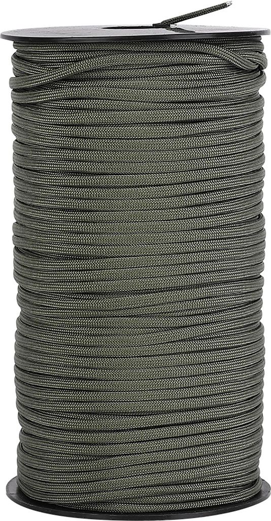 100 m Outdoor-Felsfallschirm-Sicherheitsseil, Überlebensschnur für Rettungswanderungen (dunkelgrün)