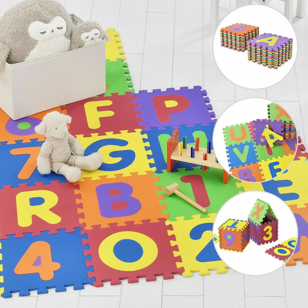 36 Tlg Puzzlematte Kinderteppich Spielteppich Schaumstoffmatte Spielmatte Mat 