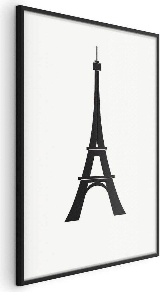 Posterpapier Poster - Eiffel Tower Simple Black-and-White Graphic 29.7x42 cm Abstrakt d-C-10023-ao-a