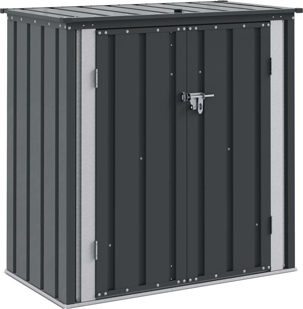 vidaXL Contenitore da giardino nero 101,5 x 57 x 100,5 cm Immagine del prodotto 