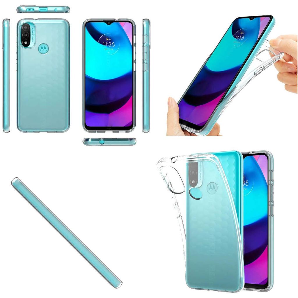 Für Motorola Moto E40 Silikon Schutz Transparent Handy Produktbild 