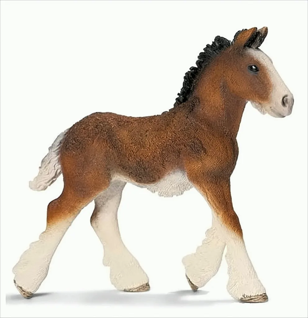 Petit Poulain Shire Schleich pour Univers de Jeu Horse Club et Ferme