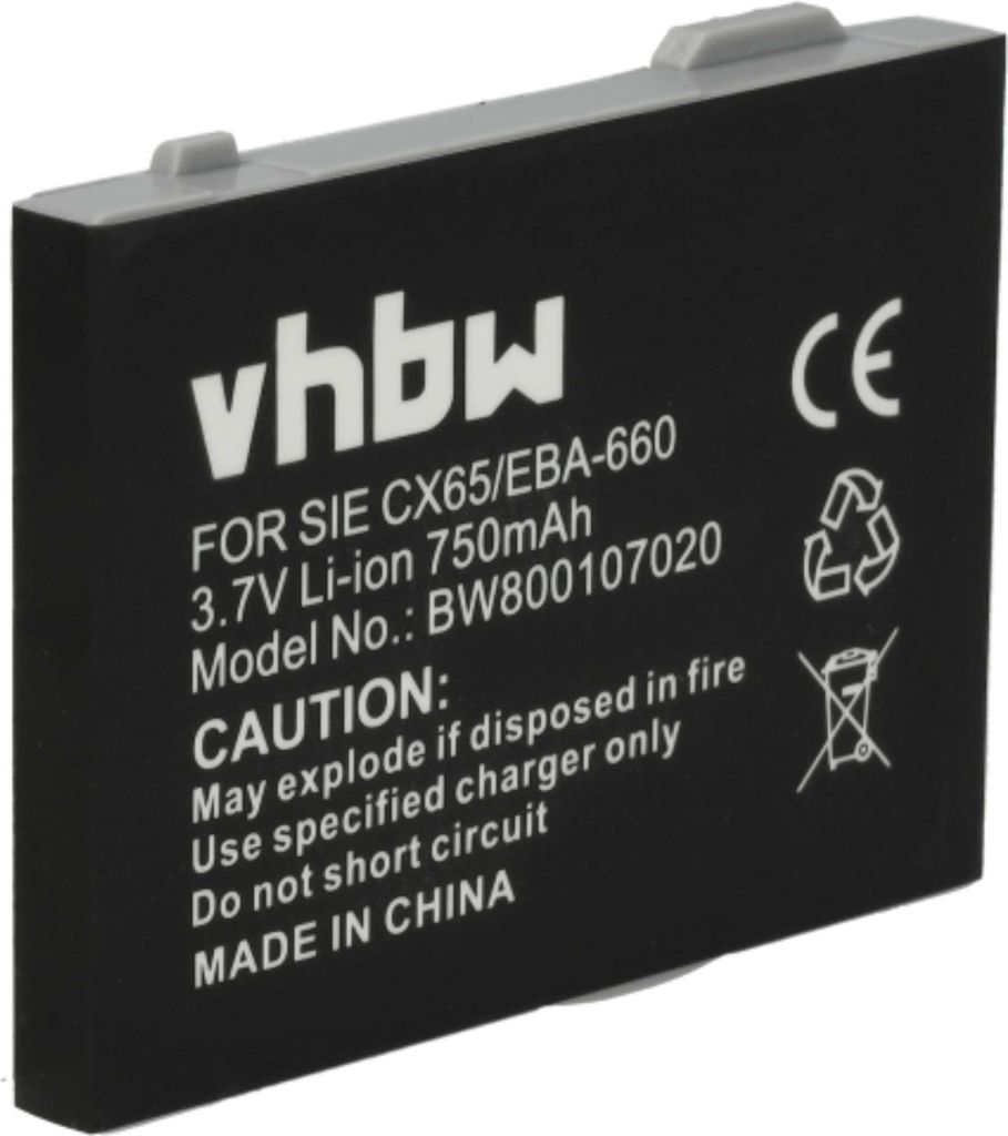 vhbw Akku Ersatz für Siemens V30145-K1310-X453 für schnurlos Festnetz Telefon (750 mAh, 3,7 V, Li-Ion)