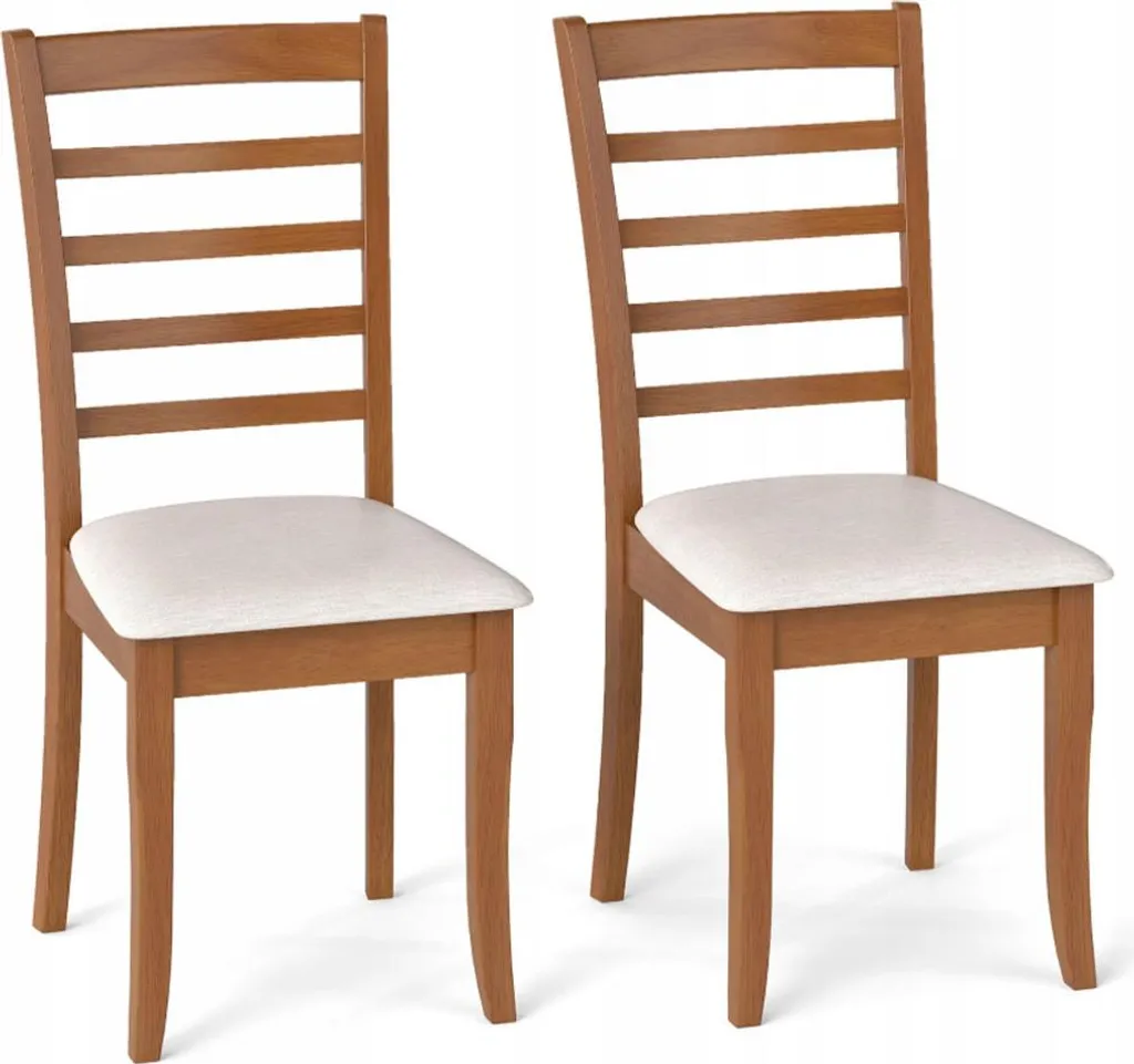 Chaises de cuisine marron lot de 2 KC58814BE - Anti-tache et faciles à monter