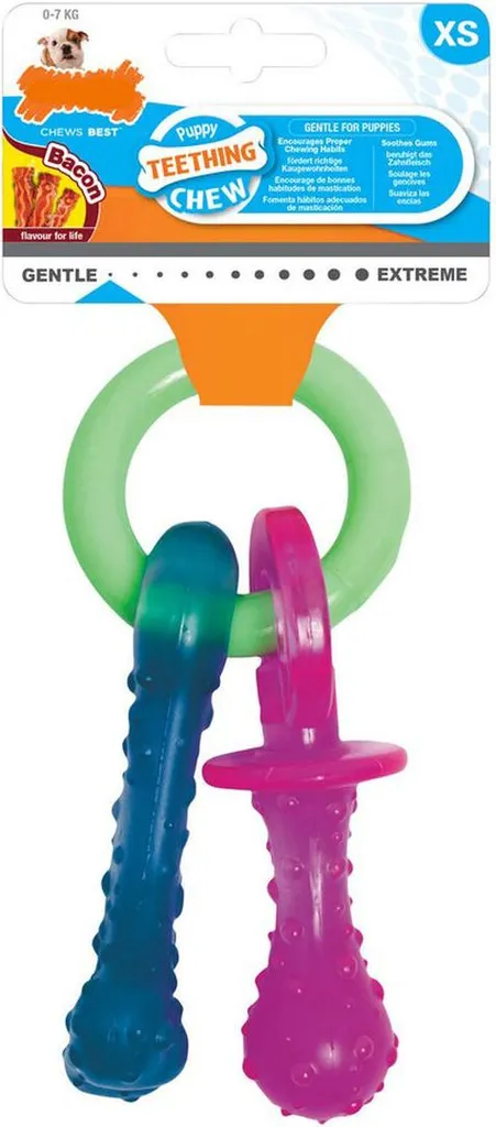 Nylabone Puppy Keys XS - Il Must-Have per Cuccioli al Gusto Bacon