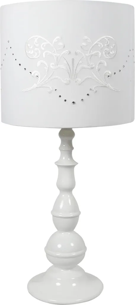Luminaire de bureau LANS en métal blanc moderne 53 cm douille E27 60W