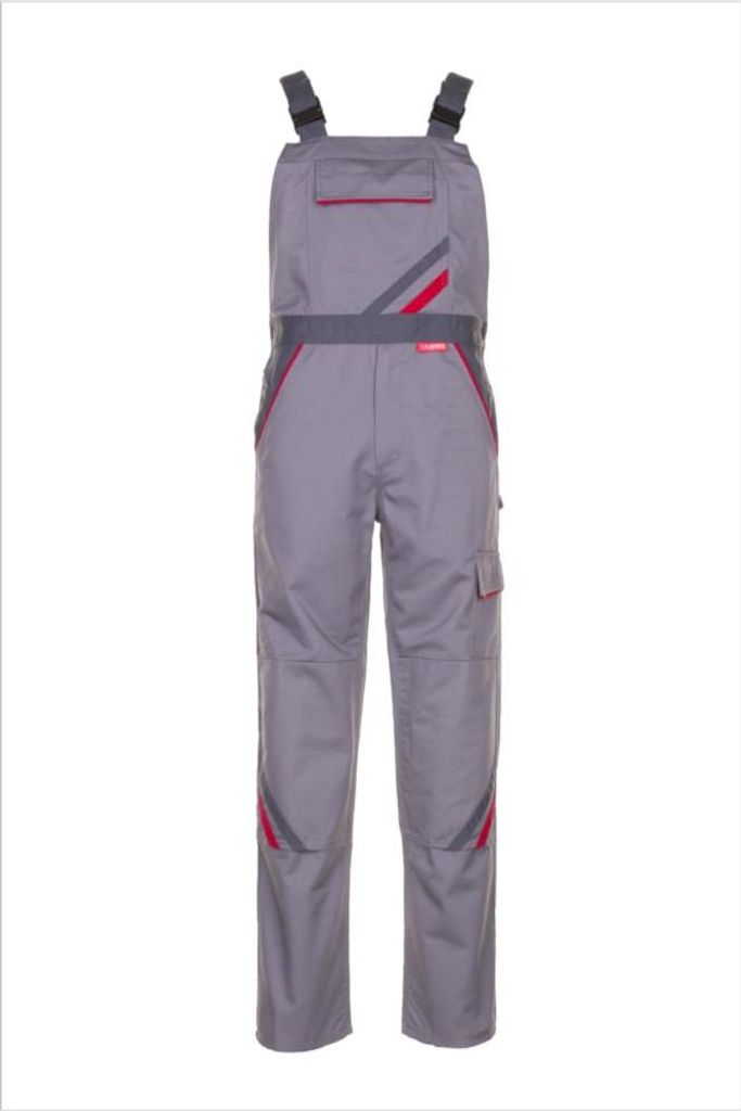 Planam Latzhose Highline Gr. 52 zink/schiefer/rot Produktbild 
