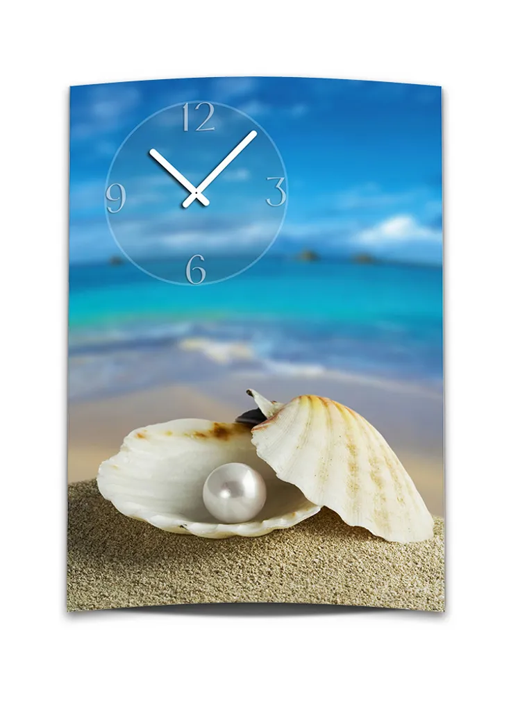 Horloge murale design océan pour salon et chambre format 50x70 - 3