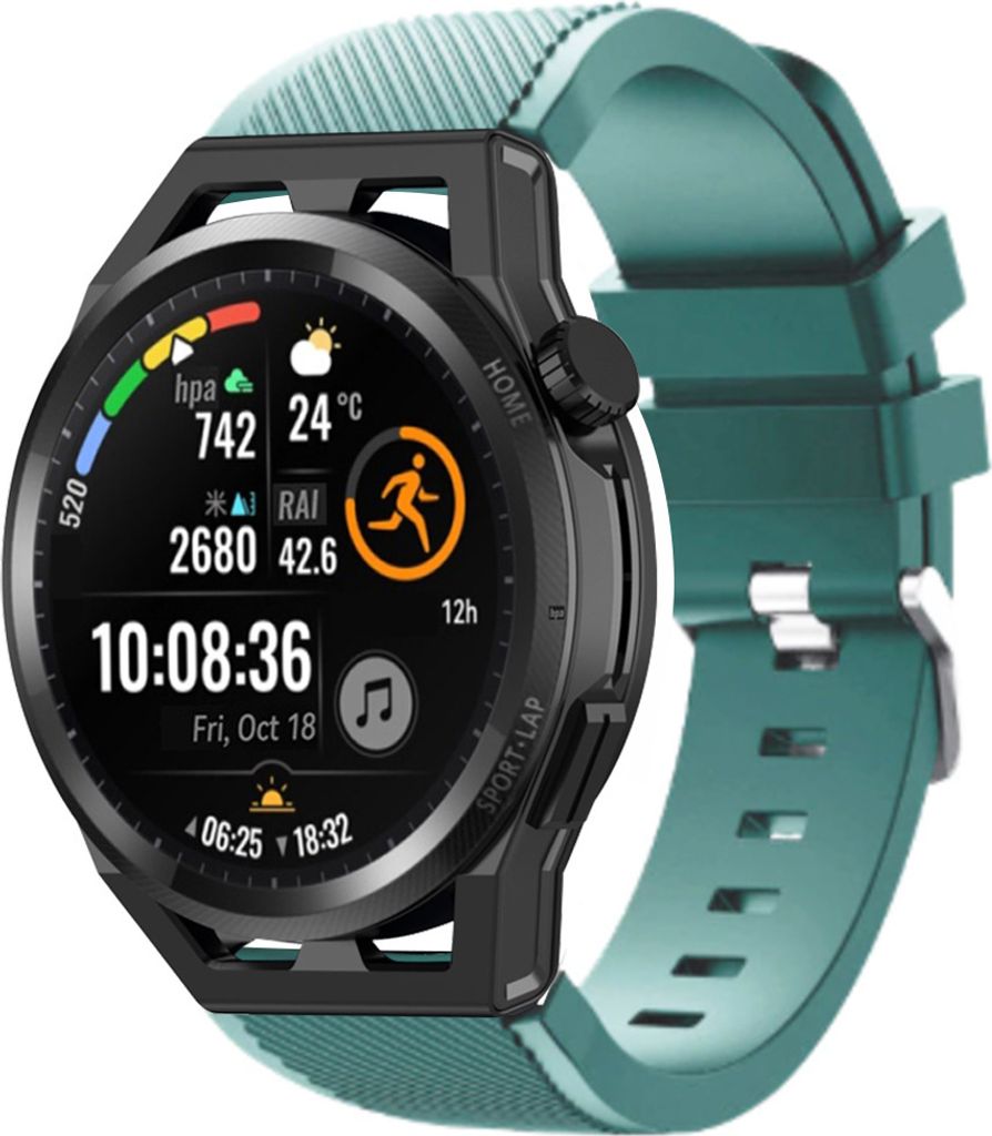 Strap-it Huawei Watch GT Runner Silikonarmband (KiefernGrün)