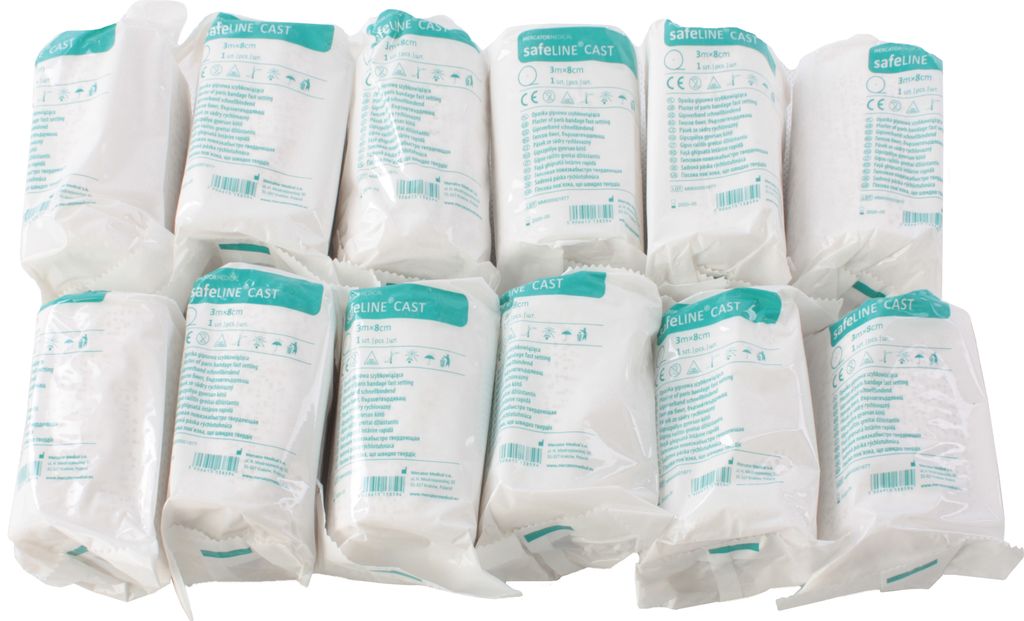 SEVICO Gipsbinden Babybauch Rollen 12er Set - 12x Gips Produktbild 