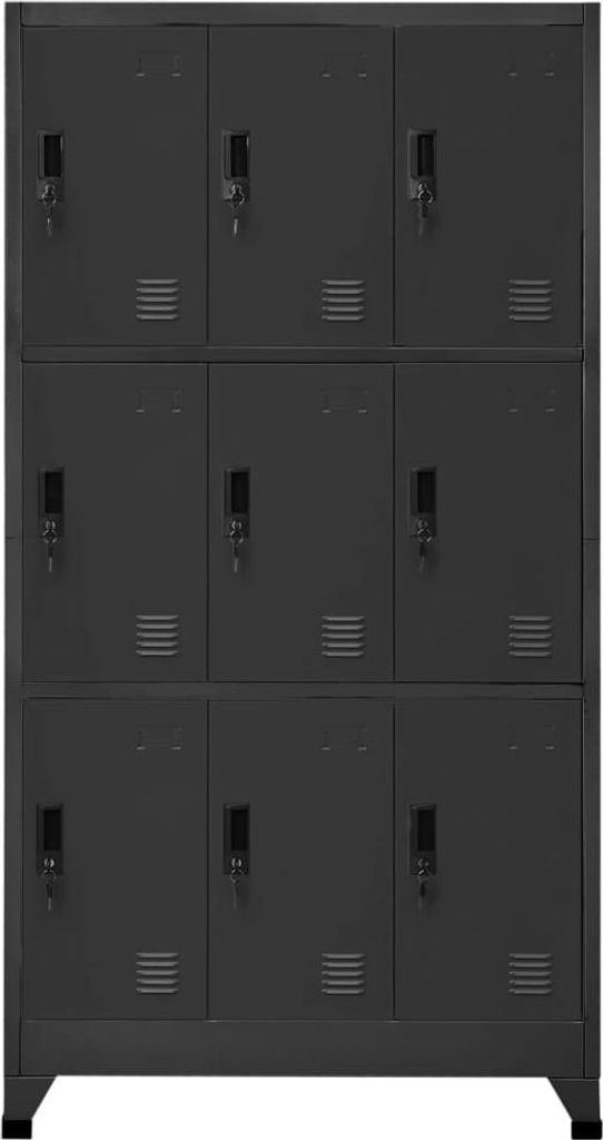vidaXL Schließfachschrank Anthrazit 90x45x180 cm Stahl