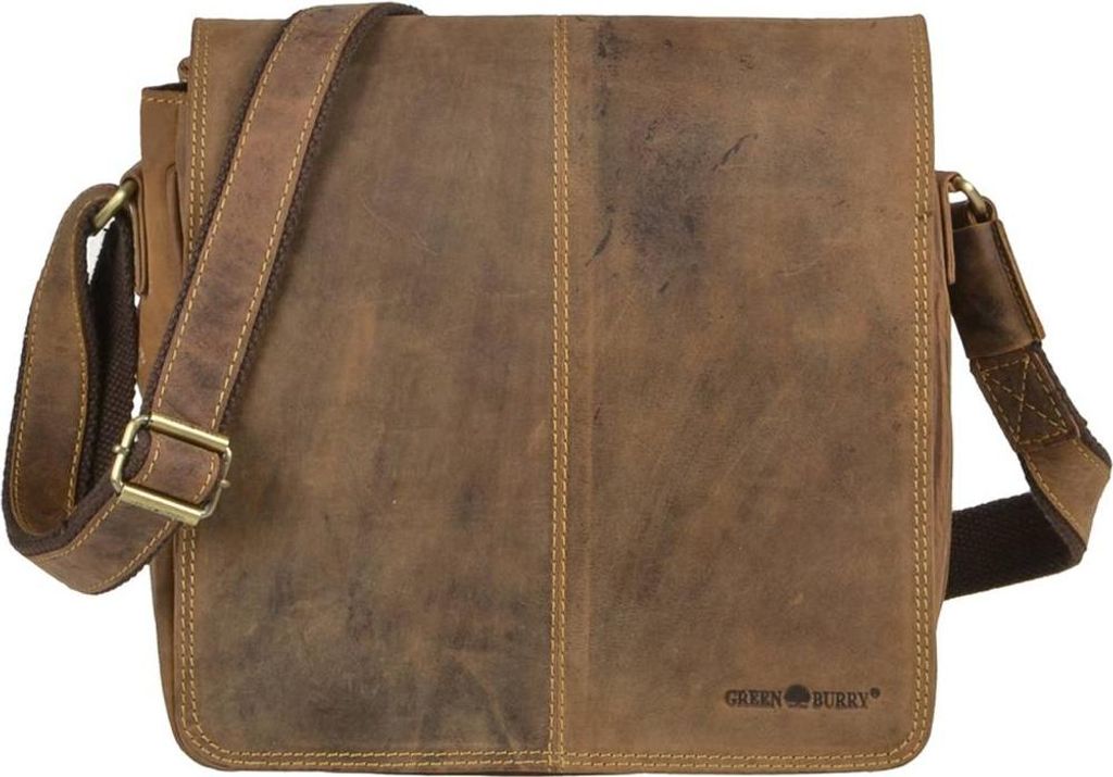 Greenburry Umhängetasche Leder braun Vintage 1729-25 Produktbild 