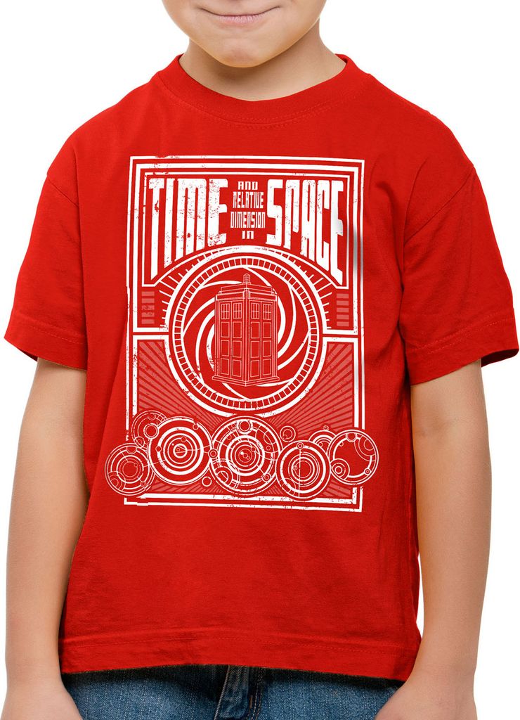 style3 Time meets Space Kinder T-Shirt zeitreise timelord notrufzelle