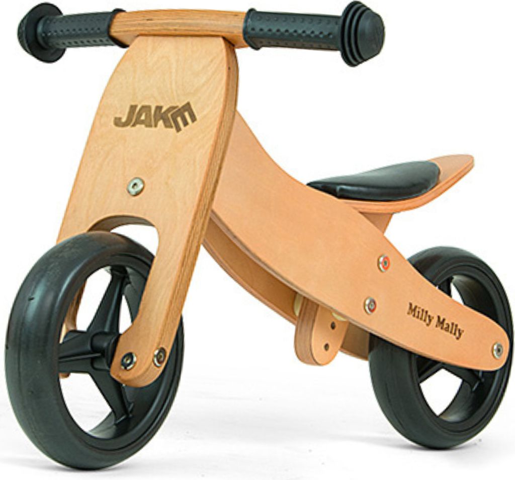 Balančná drevená trojkolka, Jake 2 v 1, prírodná Obrázok produktu 
