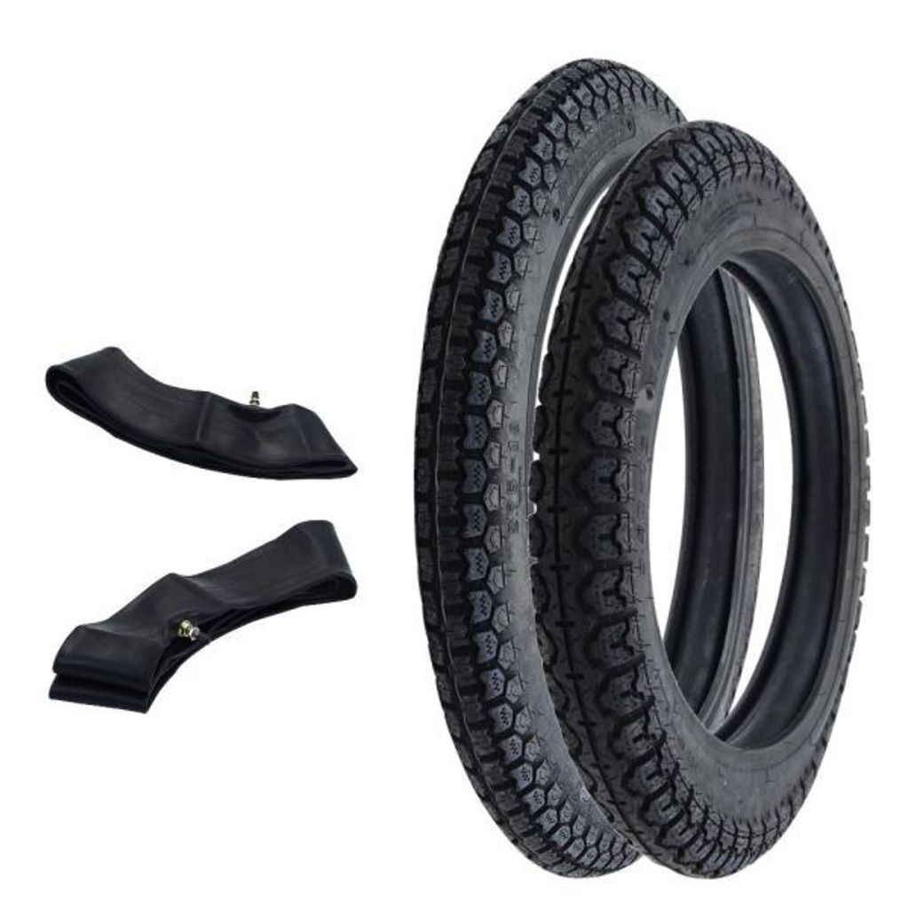 Reifen Set Kenda K254 2.75-18 vorn + Kenda K 273 3.50-16 hinten + Schlauch
