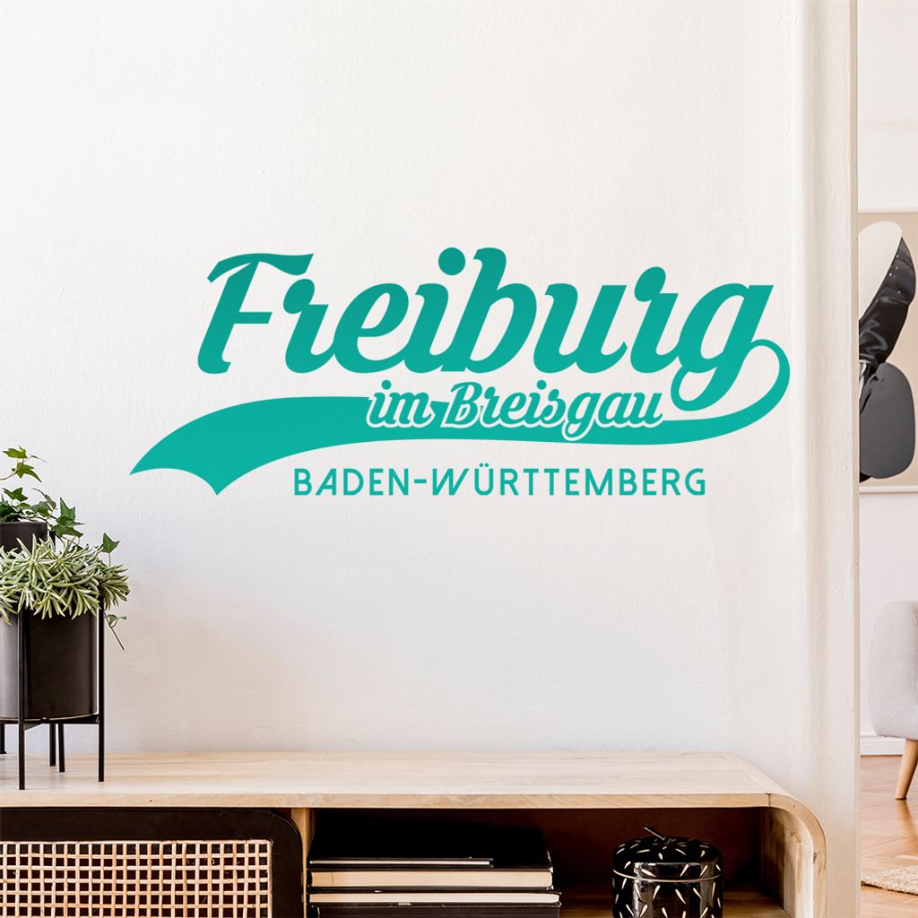 Freiburg Baden-Württemberg Wandtattoo Wandaufkleber Wall Sticker - Dekoration, Küche, Wohnzimmer, Schlafzimmer, Badezimmer