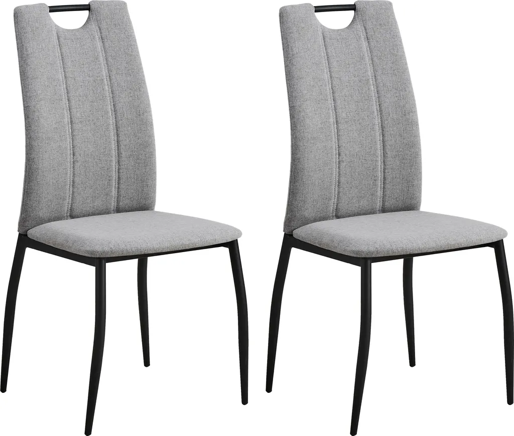 Chaise de salle à manger STARKES CasaDolce, lot de 4 gris clair 97 cm