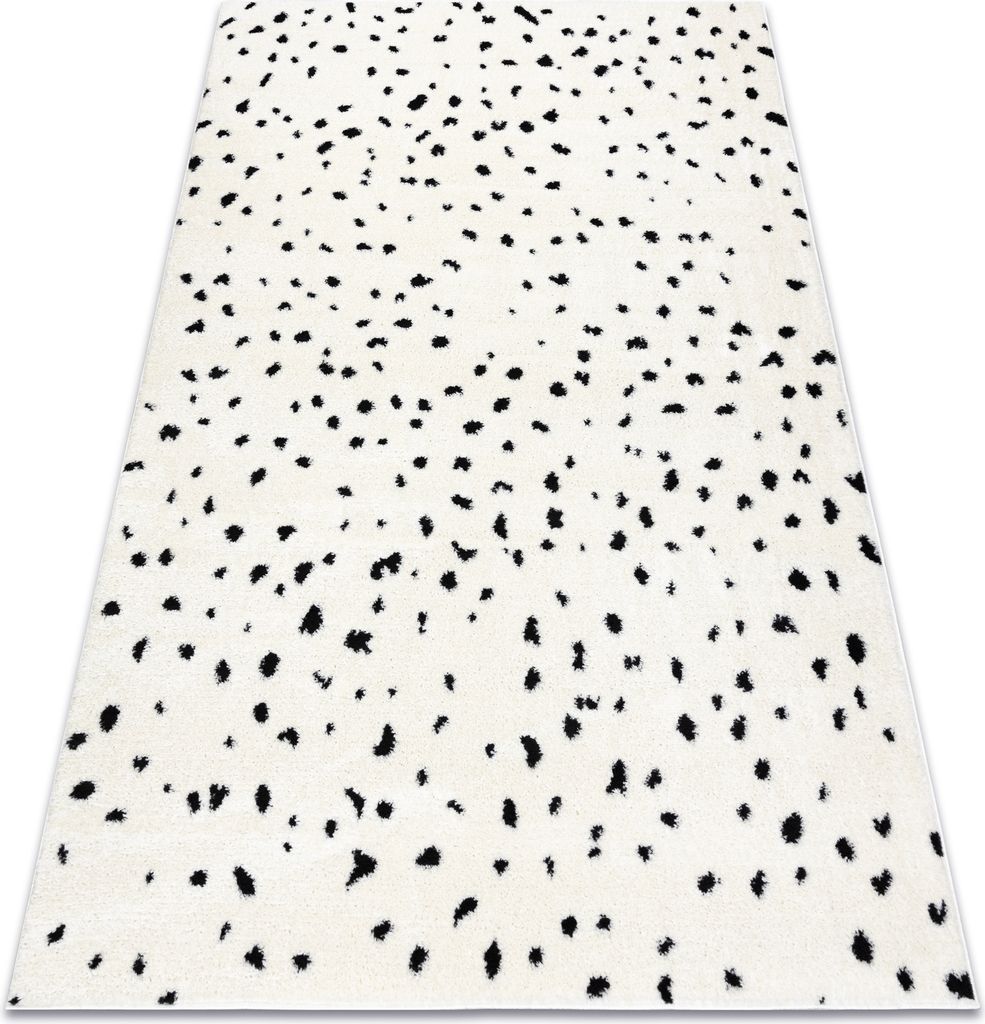 Modern Teppich MODE 8508 Punkte creme / schwarz beige 80x150 cm