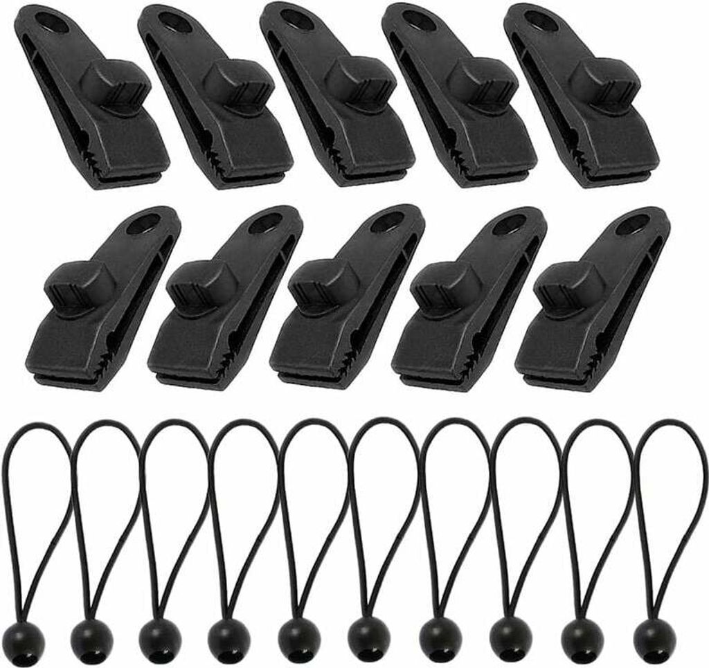 10 Sets Pince pour Bache, Attache Bache, Pinces de Tente, tendeur bache piscine, Tente Pince, Tendeur Bache Parfait pour tendre une Bâche, Tentes,...