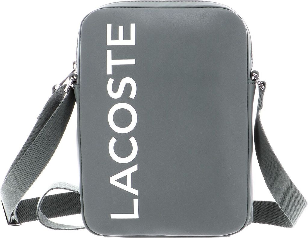 LACOSTE Umhängetasche Schultertasche L.12.12 Cuir Animation M Vertical Camera Bag M Thyme grün