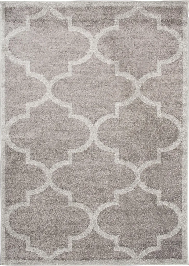 Tapis LAZUR Moderne Gris Foncé et Crème 80x150 cm pour Salon Chic