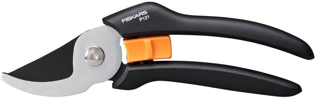 Fiskars Gartenschere Bypass Gartenschere M Solid, 20cm P121 Für frische Äste und Zweige, (Rechts-/Linkshänder, Garten Outdoor Schere Klein, 1-tlg.