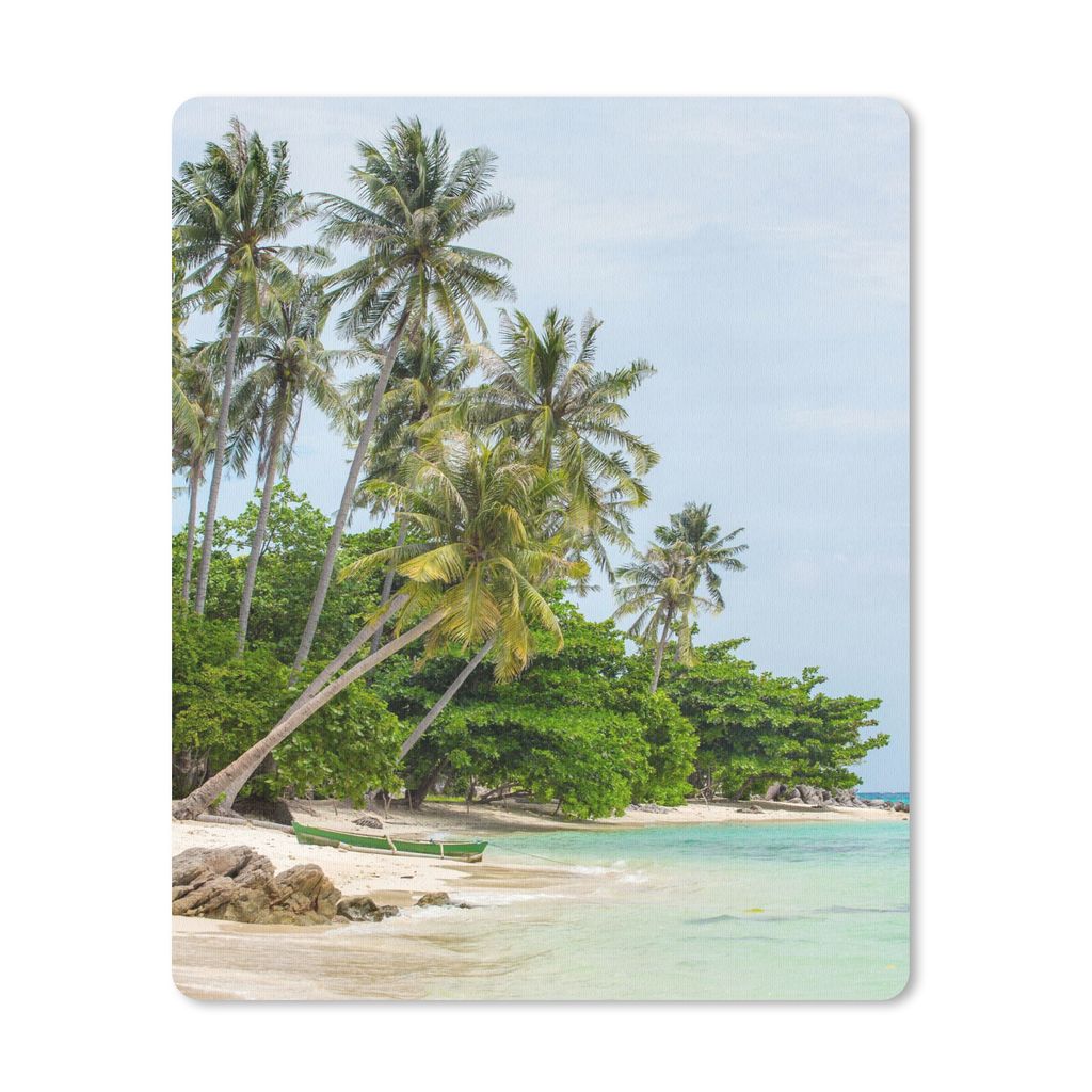 MuchoWow Mauspad Mousepad Palmen - Strand - Sommer - Tropisch 30x40 cm - Mousepads - Maus Mat - Pad - Mausunterlage - Mausmatten