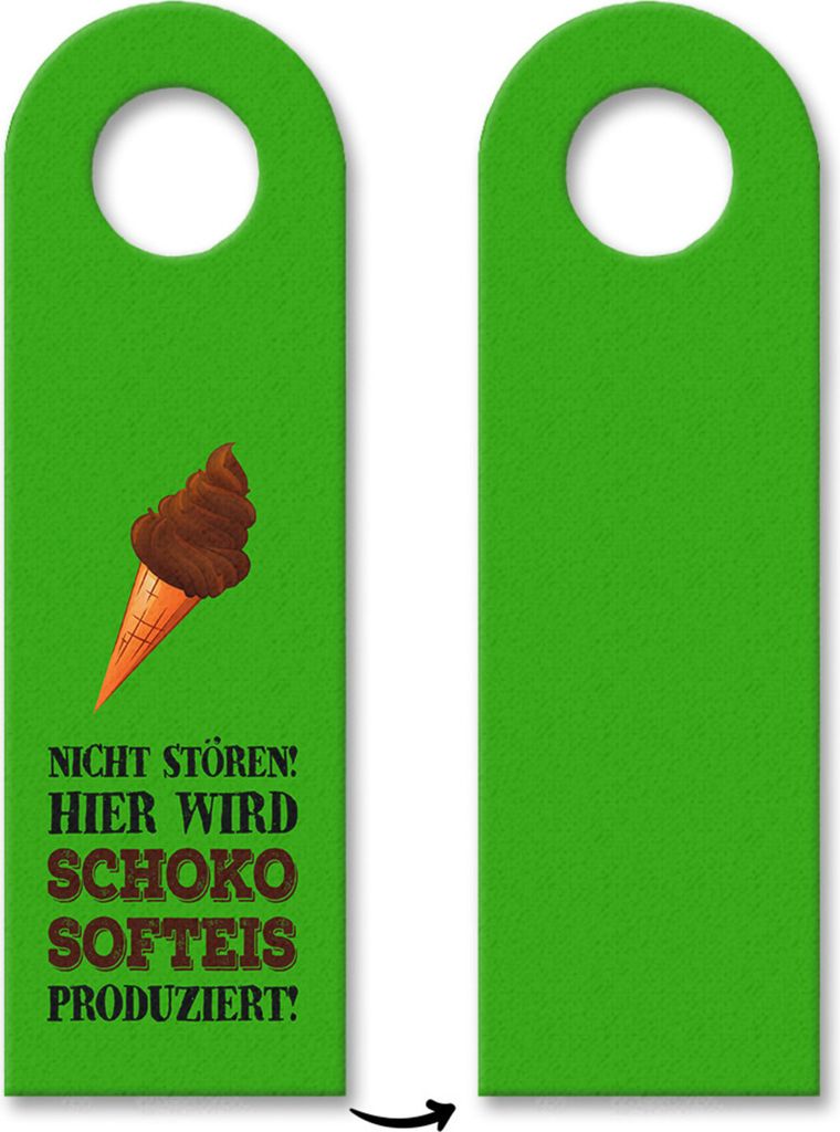10x Nicht stören! Hier wird Schoko-Softeis produziert Türhänger Türanhänger