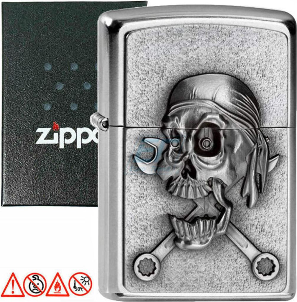 Zippo Benzinfeuerzeug " Mechanic Skull