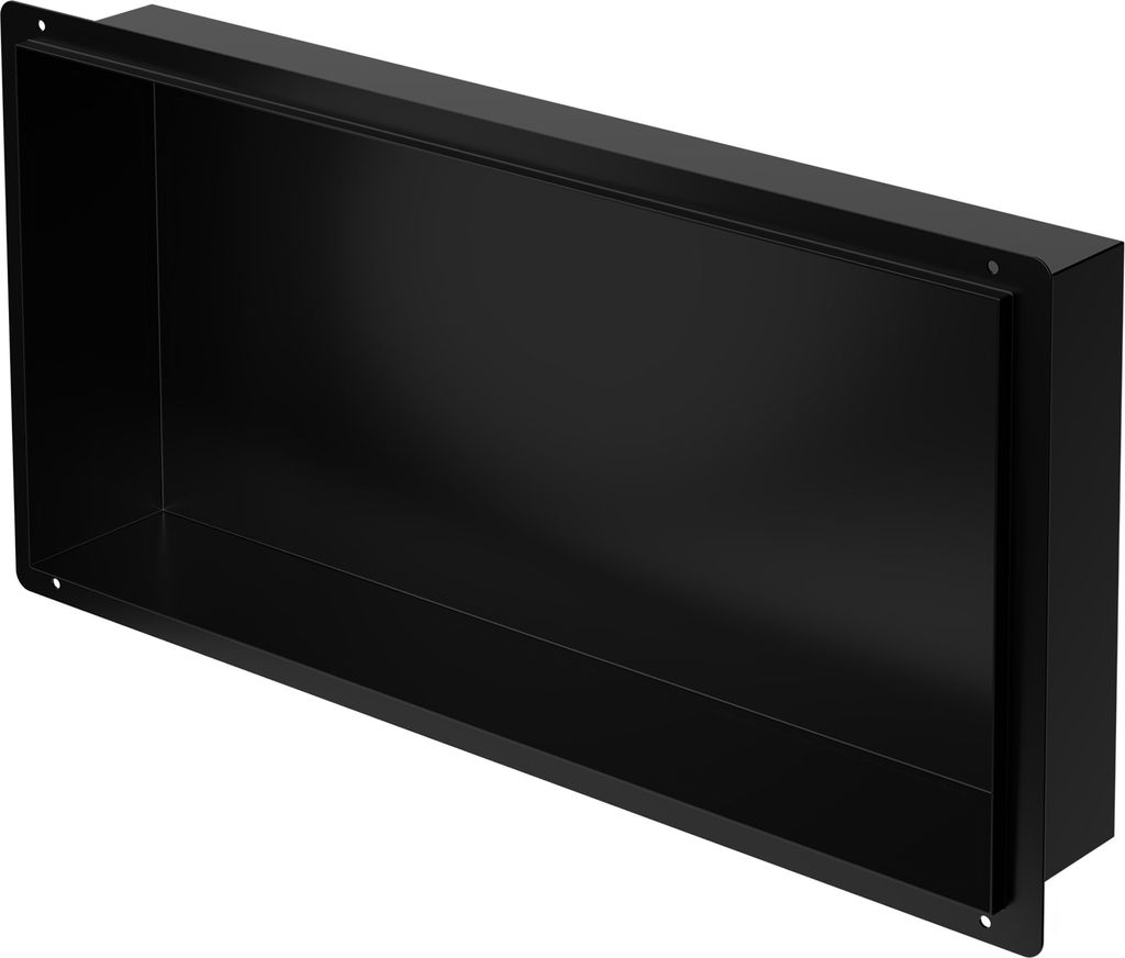 LuxeBath Wandnische aus Edelstahl, 60x30x10 cm, Schwarz, Produktbild 
