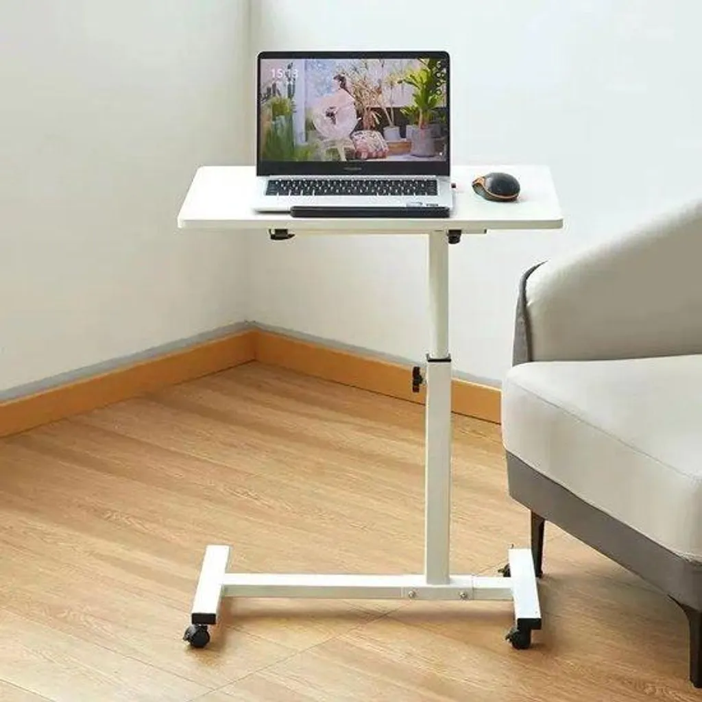 Table de lit pour ordinateur portable à roulettes et hauteur ajustable