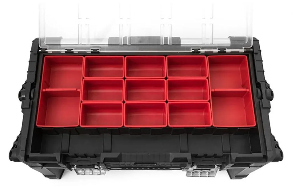 Mallette outils Cantilever Keter 22 avec couvercle transparent robuste - 32