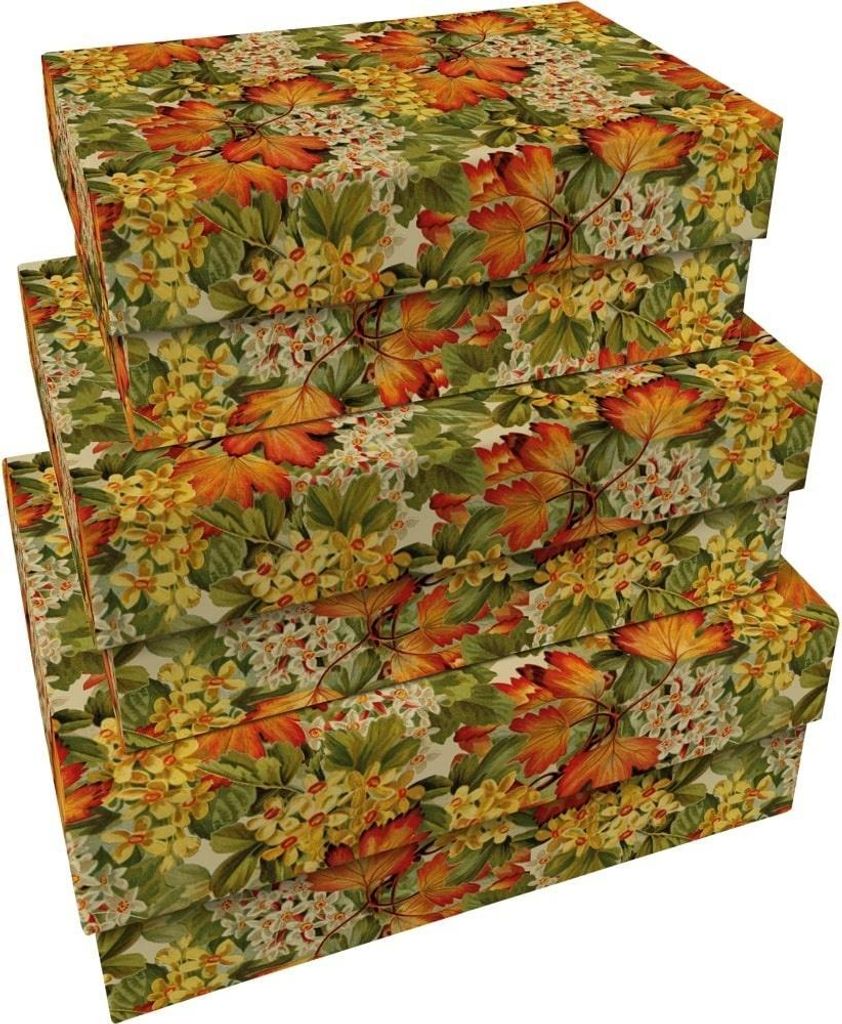 Dekorative Schachteln „Herbstblätter“, 3er-Set – Skona Ting Produktbild 