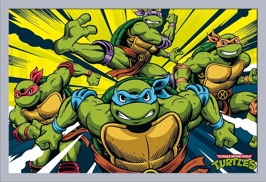 Offerta Poster TMNT con Cornice Argento Shinsuke Maxi 61x91,5 cm