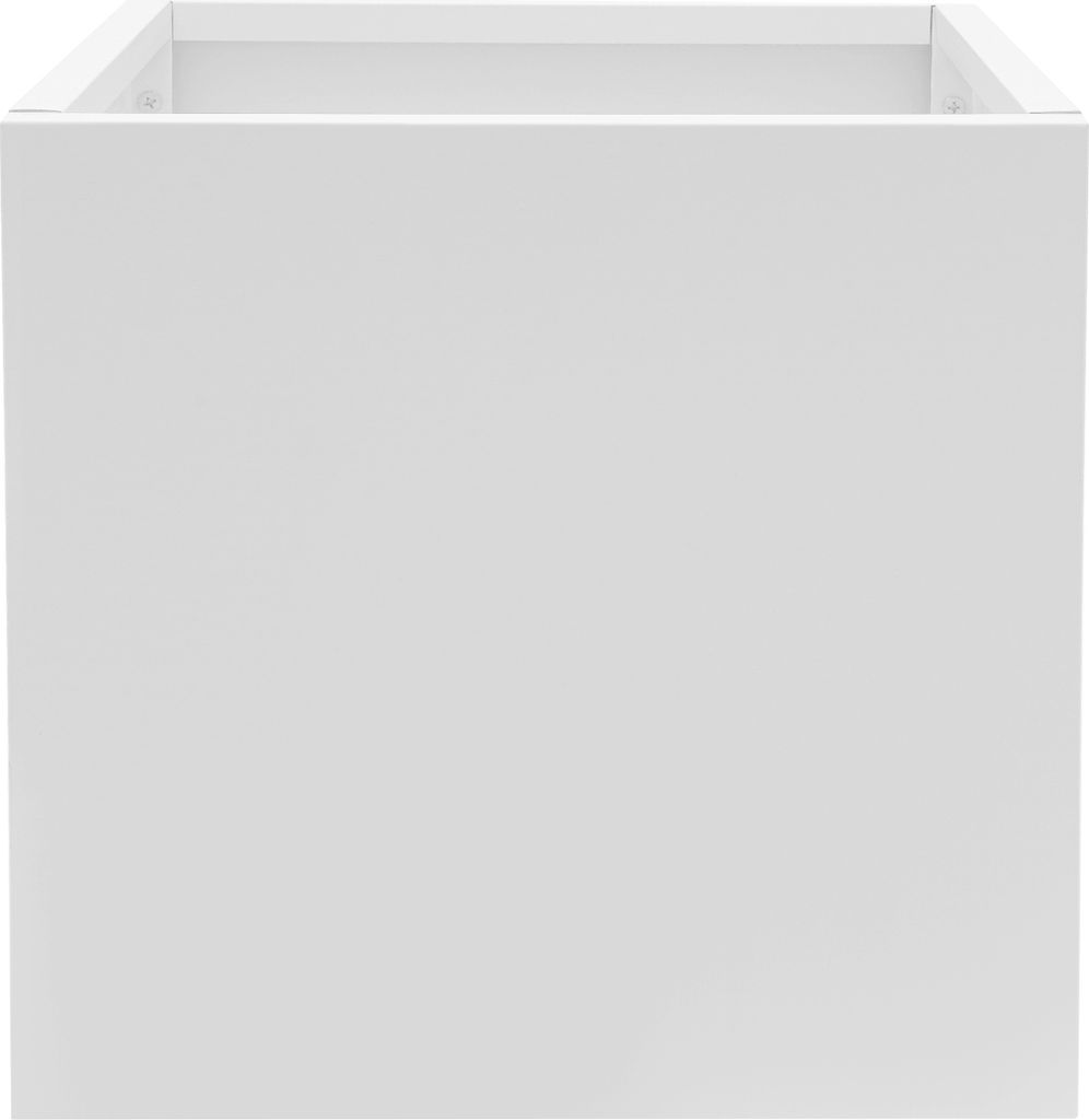 Quadratisches Pflanzgefäß Weiß Würfel Pflanzer Box Innen Außen Pflanzer für draußen