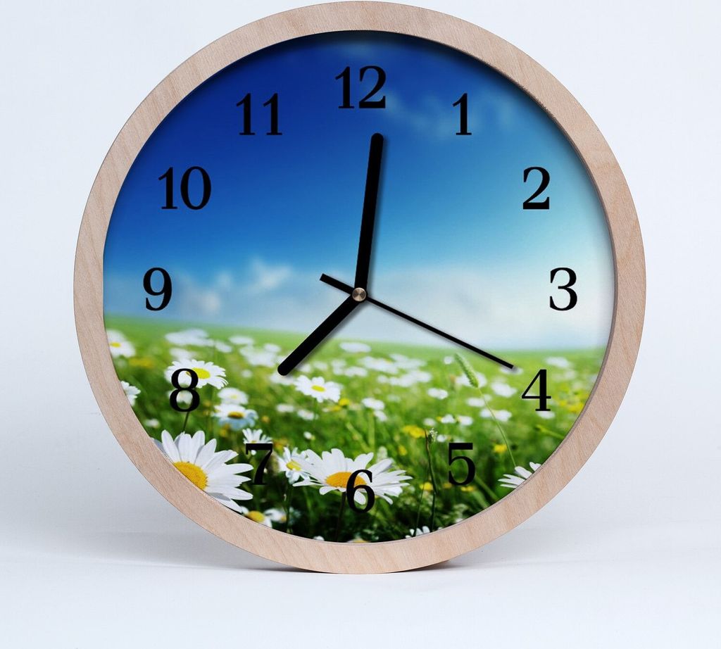 Holzuhr 20fi cm wanduhr - Wiese Landschaft