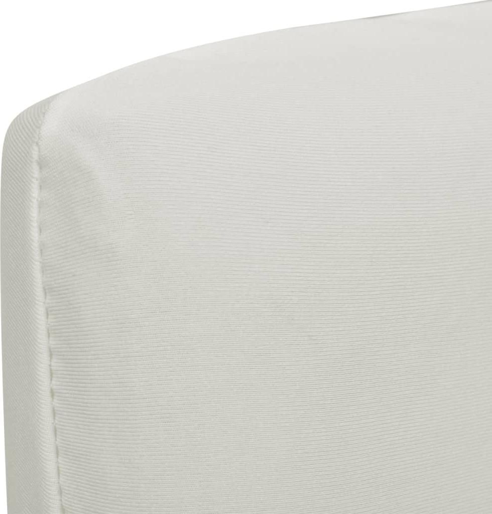 vidaXL 6 ks Krémové poťahy na stoličky Rovné elastické Obrázok produktu 